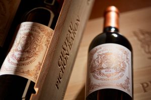 Bottles of fine wine from Chateau Pichon Baron.