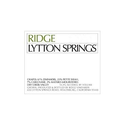 Ridge, Lytton Springs, Dry Creek Valley
